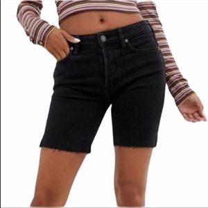 Free people Bermuda short black denim size 25